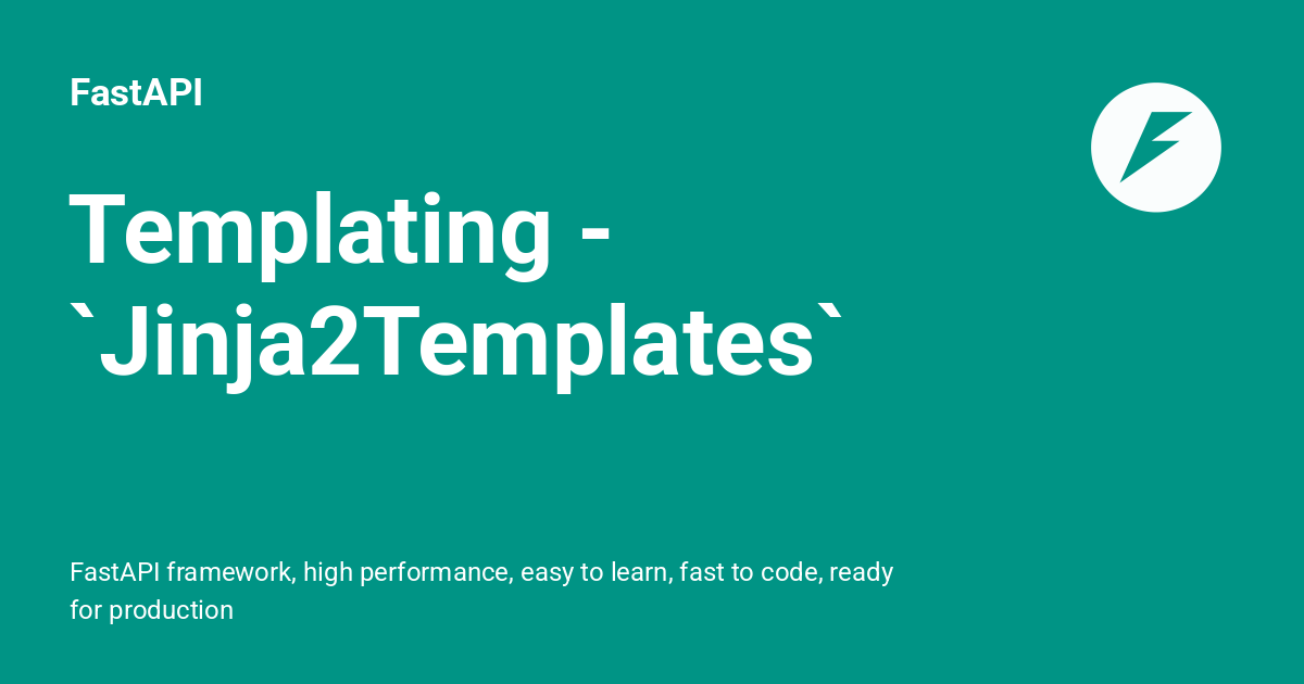 Templating - Jinja2Templates - FastAPI - Pyth.onL - Python Lover