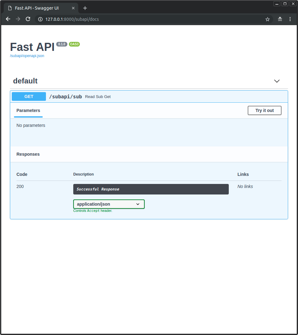 Sub Applications - Mounts - FastAPI